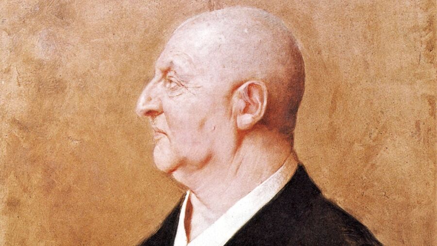 Malet portræt af komponist Anton Bruckner.